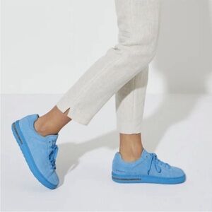Birkenstock Bend Vibrant Blue Suede Lace-Up Shoes cork bed ergonomic sneakers 39
